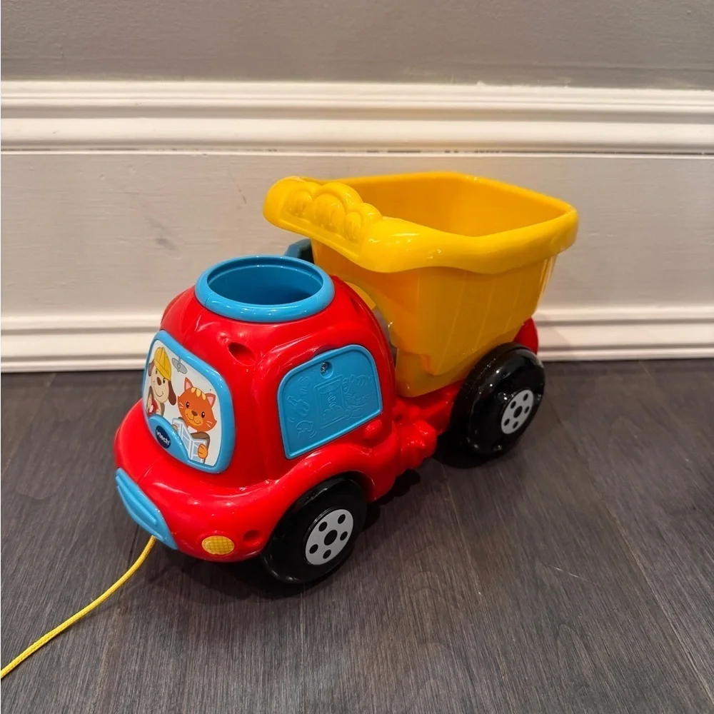 Vtech Drop & Go Red and Yellow Toy Dump Truck with Electronics